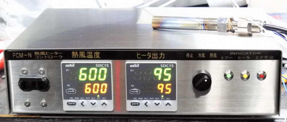 熱風加熱ヒータSAHD-8シリーズ エアー流量と熱風温度、圧力損失の関係/fintech　フィンテック